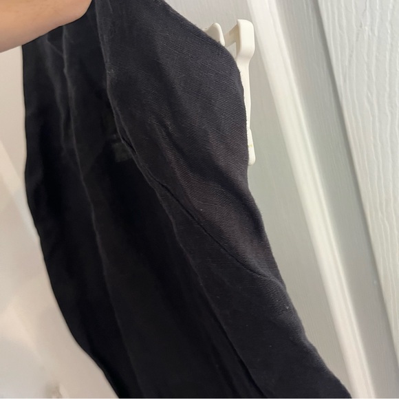 Anthropologie Maeve Black 100% Linen High Neck Asymmetrical Halter Top XXS - Picture 5 of 8